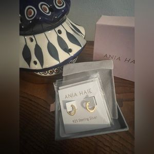 Ania Haie Gold plated huggie earrings